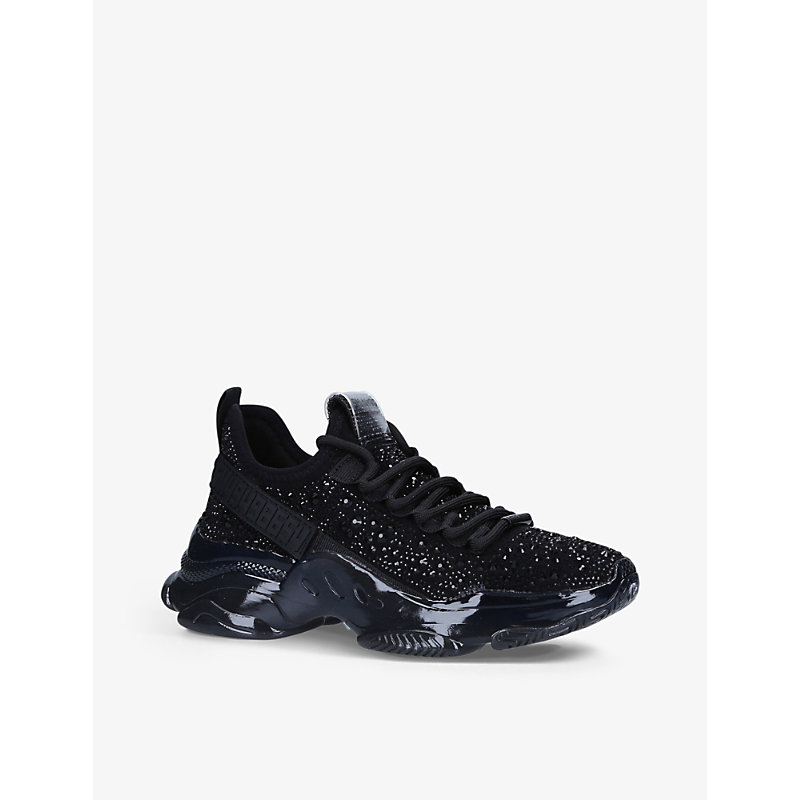 Womens Black Maxima R Studded Textile Trainers
