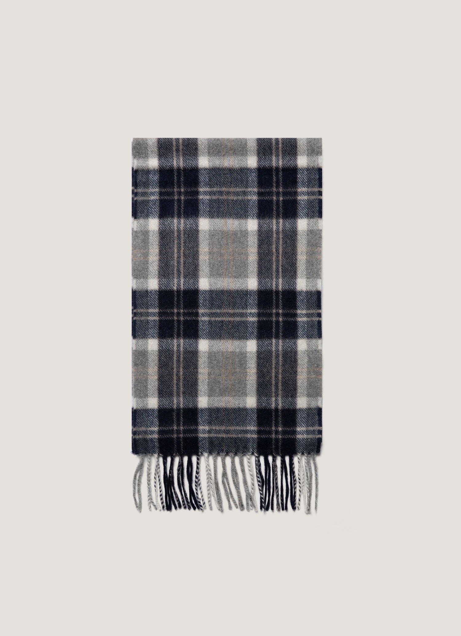 Cashmere Scarf in Navy Check One Size