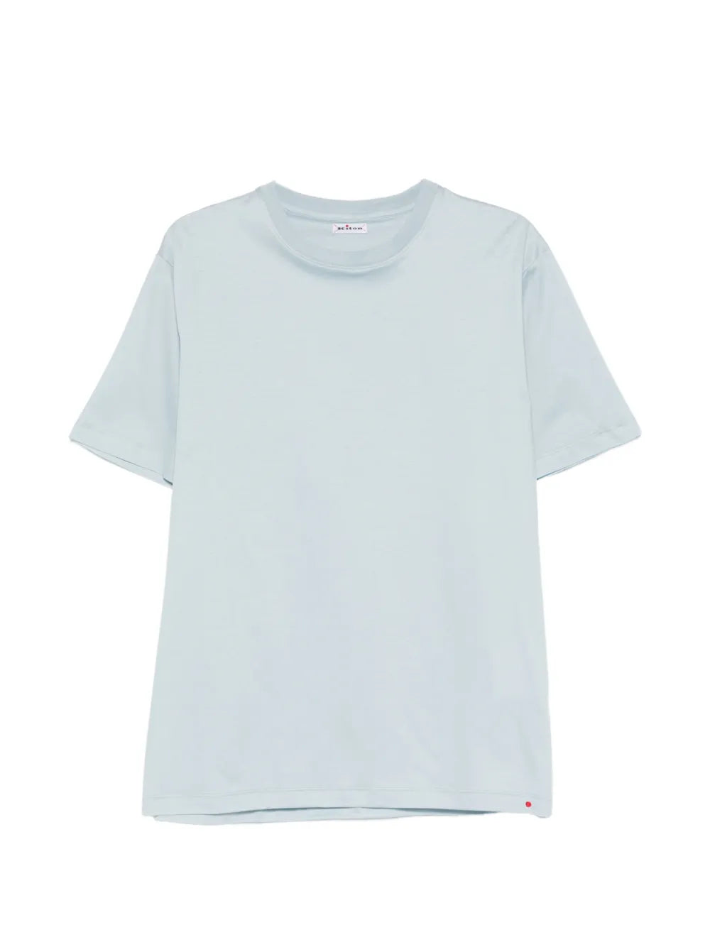 Crew-Neck Cotton T-Shirt — light blue