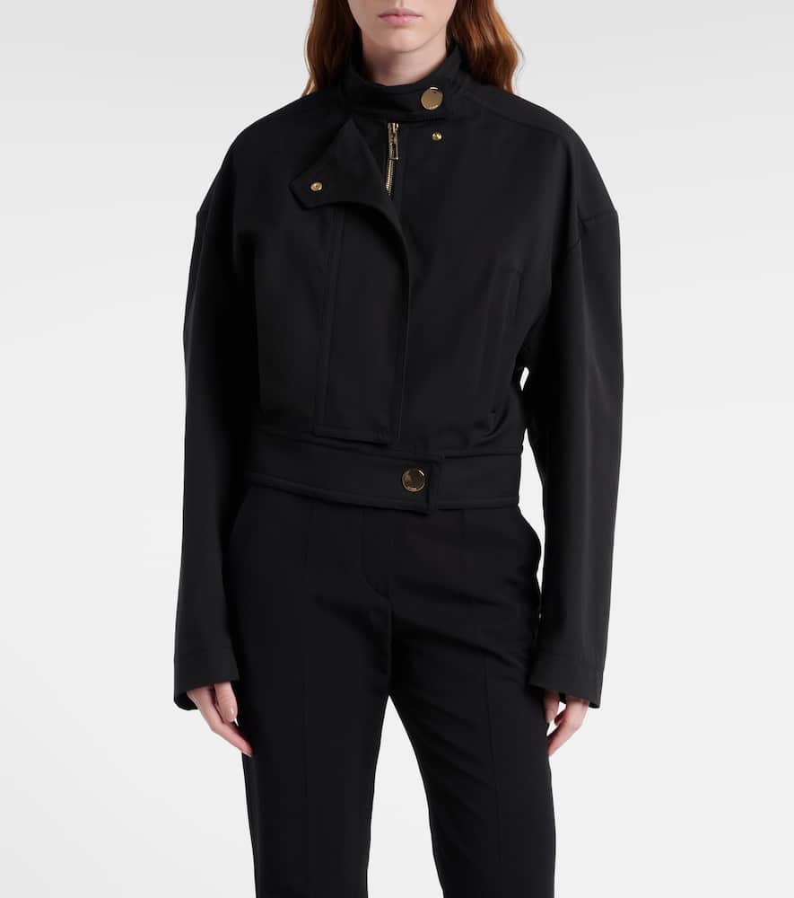 Riviera oversized cotton bomber jacket