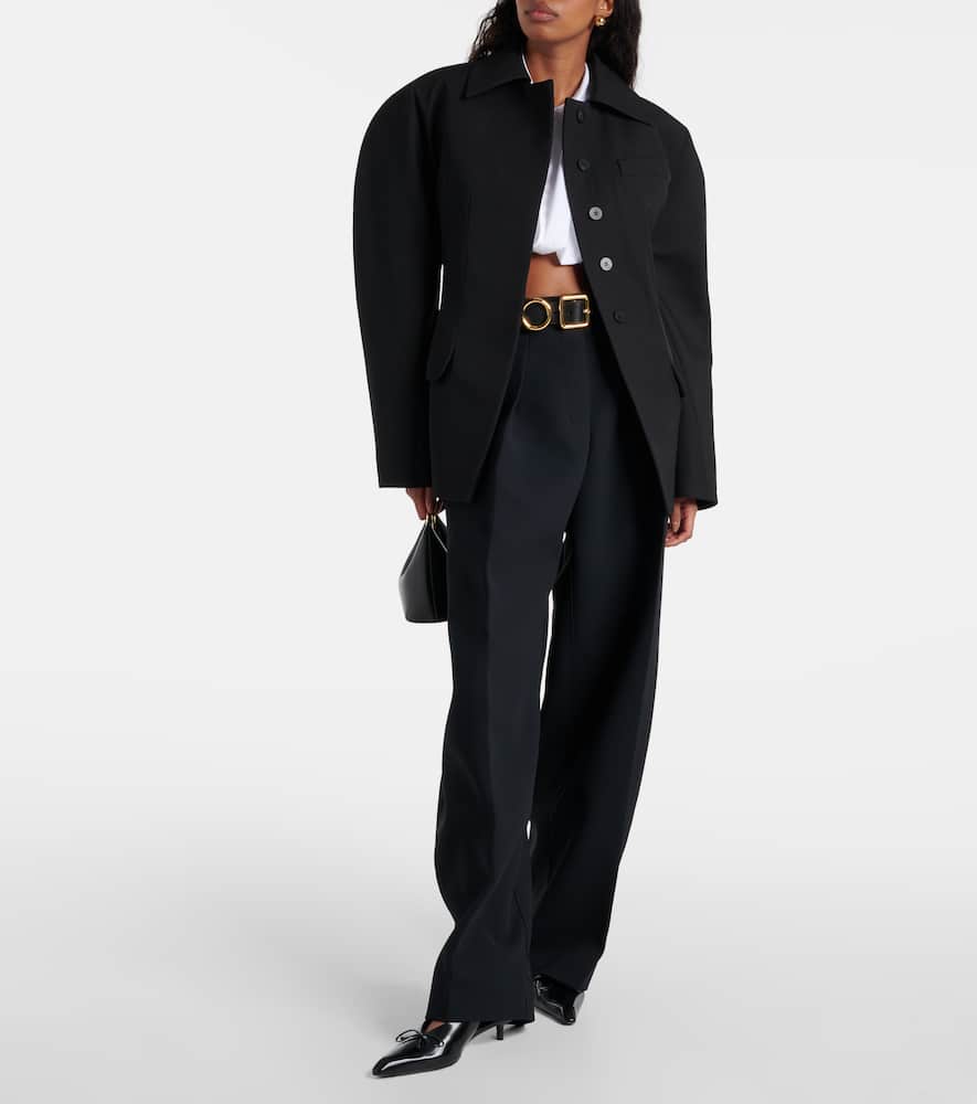La Veste Castagna virgin wool jacket