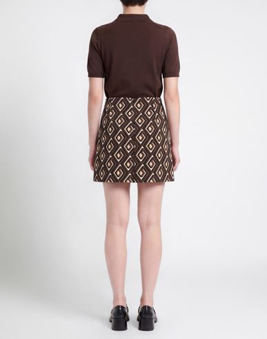 Malìparmi Woman Mini skirt Brown Size 12 Polyamide, Elastane