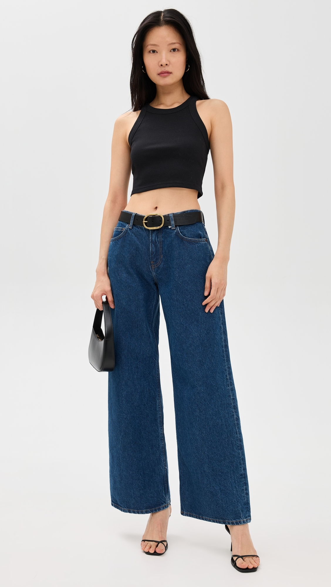 Tasha Cropped Tank Black