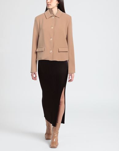 Woman Jacket Beige Size 6 Polyester, Viscose, Elastane