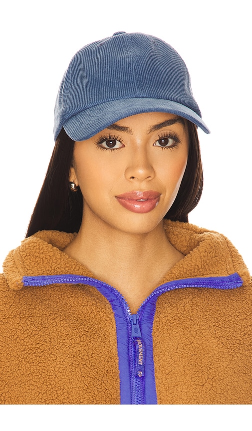 Hat Attack Cord Cap in Denim. a
