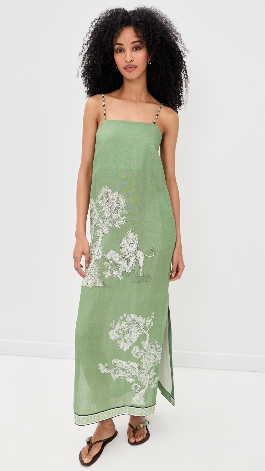 Botanical Maxi Dress Green