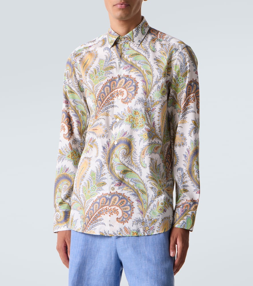 Paisley cotton poplin shirt