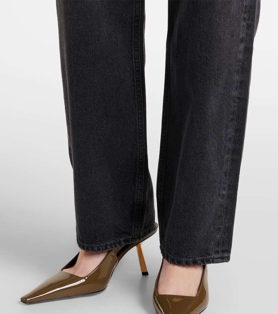 V-Waist Baggy high-rise wide-leg jeans