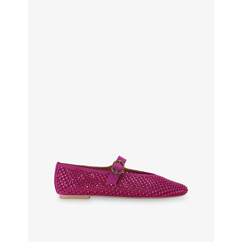 Womens Mayfair Gem Suede Ballet Flats