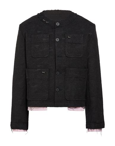Man Jacket Charcoal Size S Polyester, Acrylic, Wool
