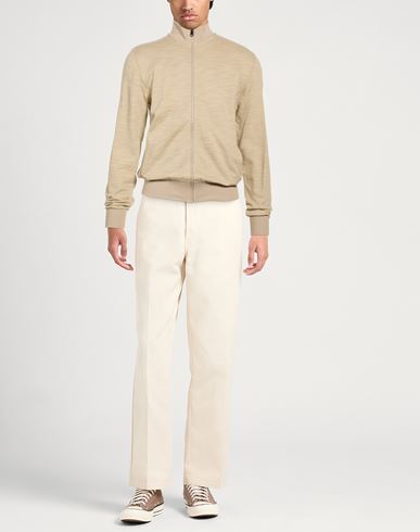 Man Sweatshirt Beige Size L Cotton, Polyester