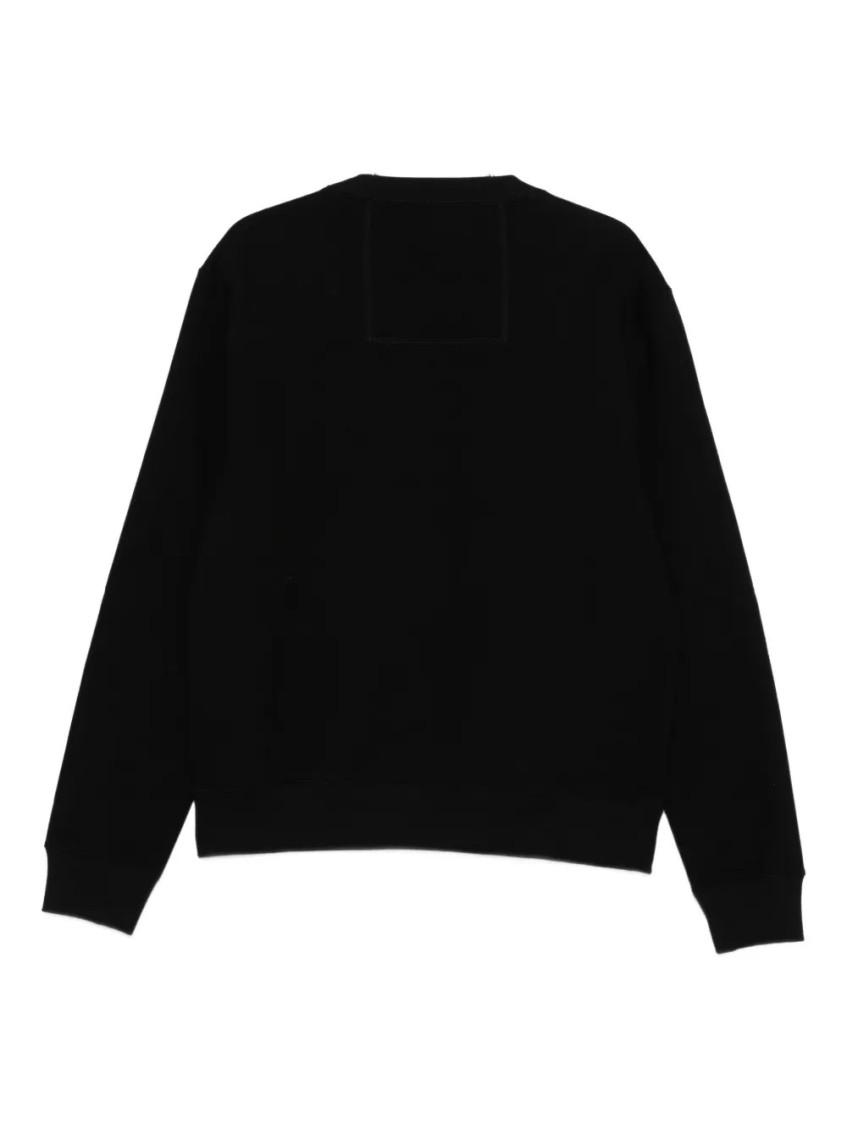 Men'S Black Sweatshirt With Red Logo