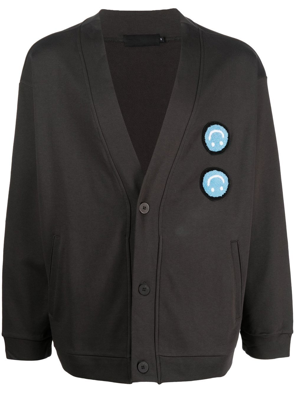 Flak smiley patch cardigan - Orange