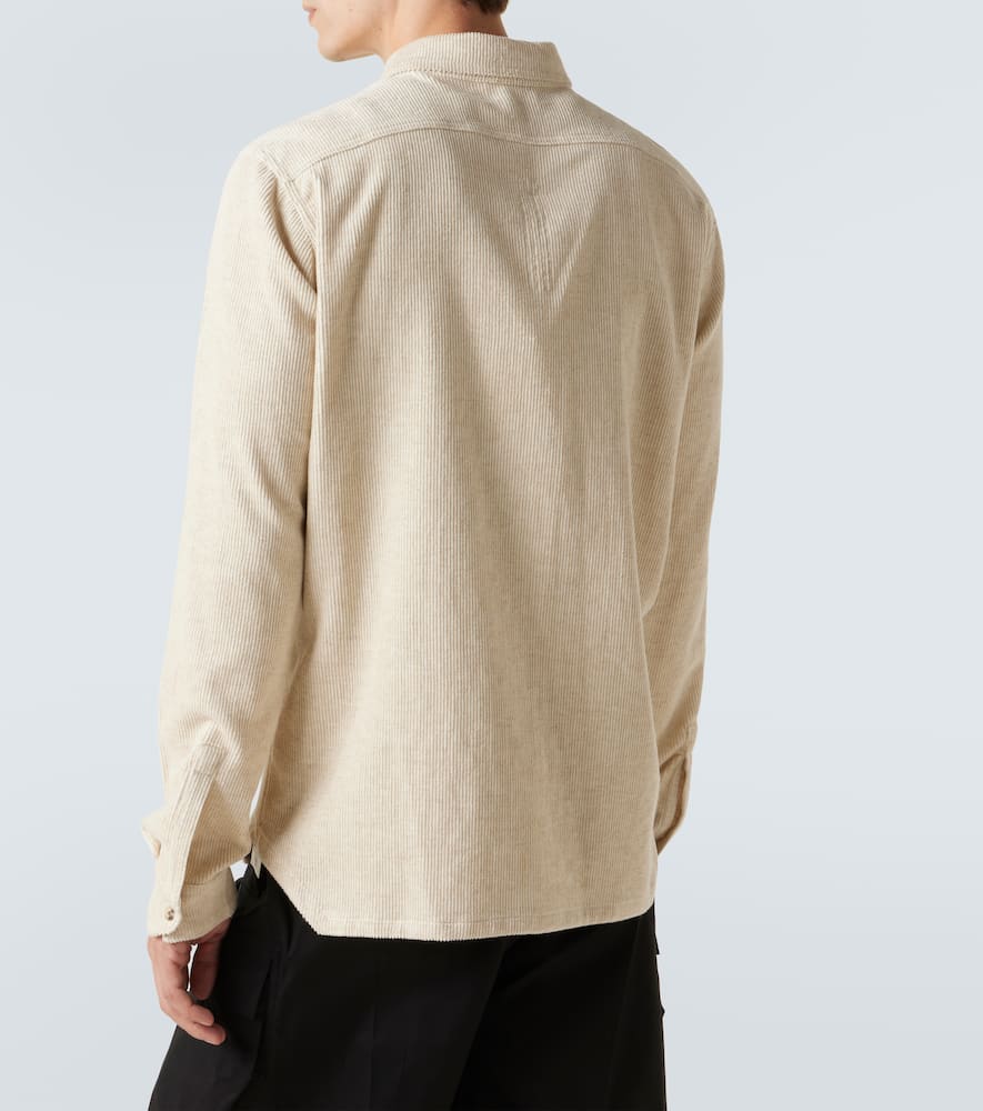 Cotton and linen corduroy overshirt