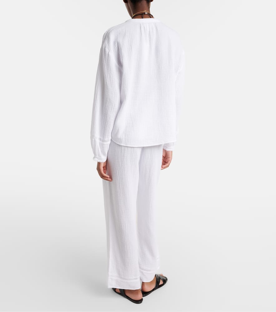 Calia cotton muslin wide-leg pants