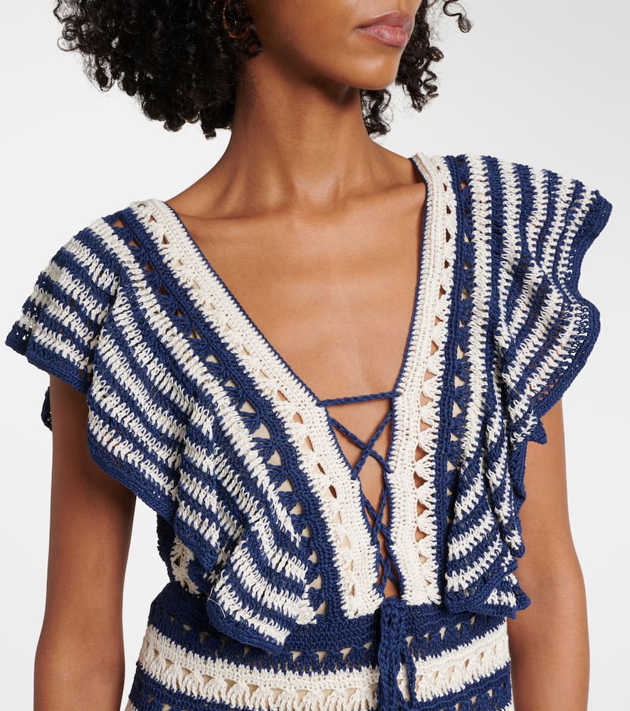 Anna Kosturova Farrah crochet cotton minidress