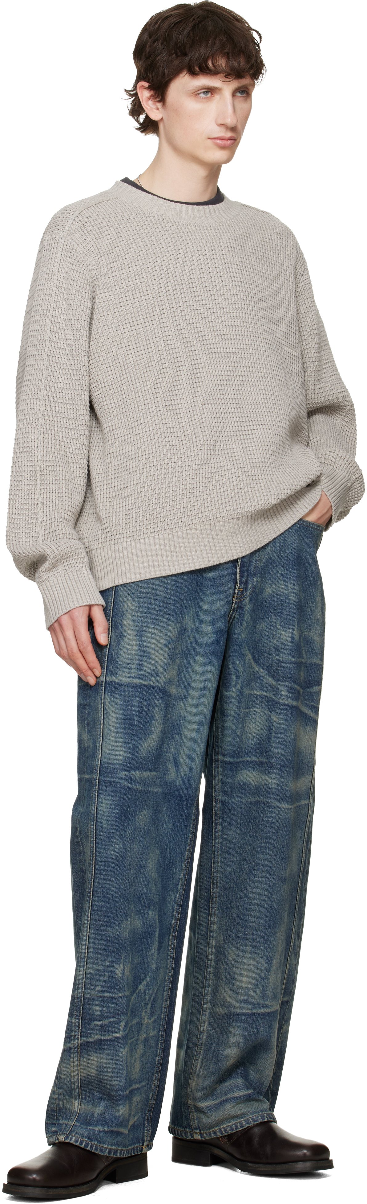 Gray Bently Knit Sweater