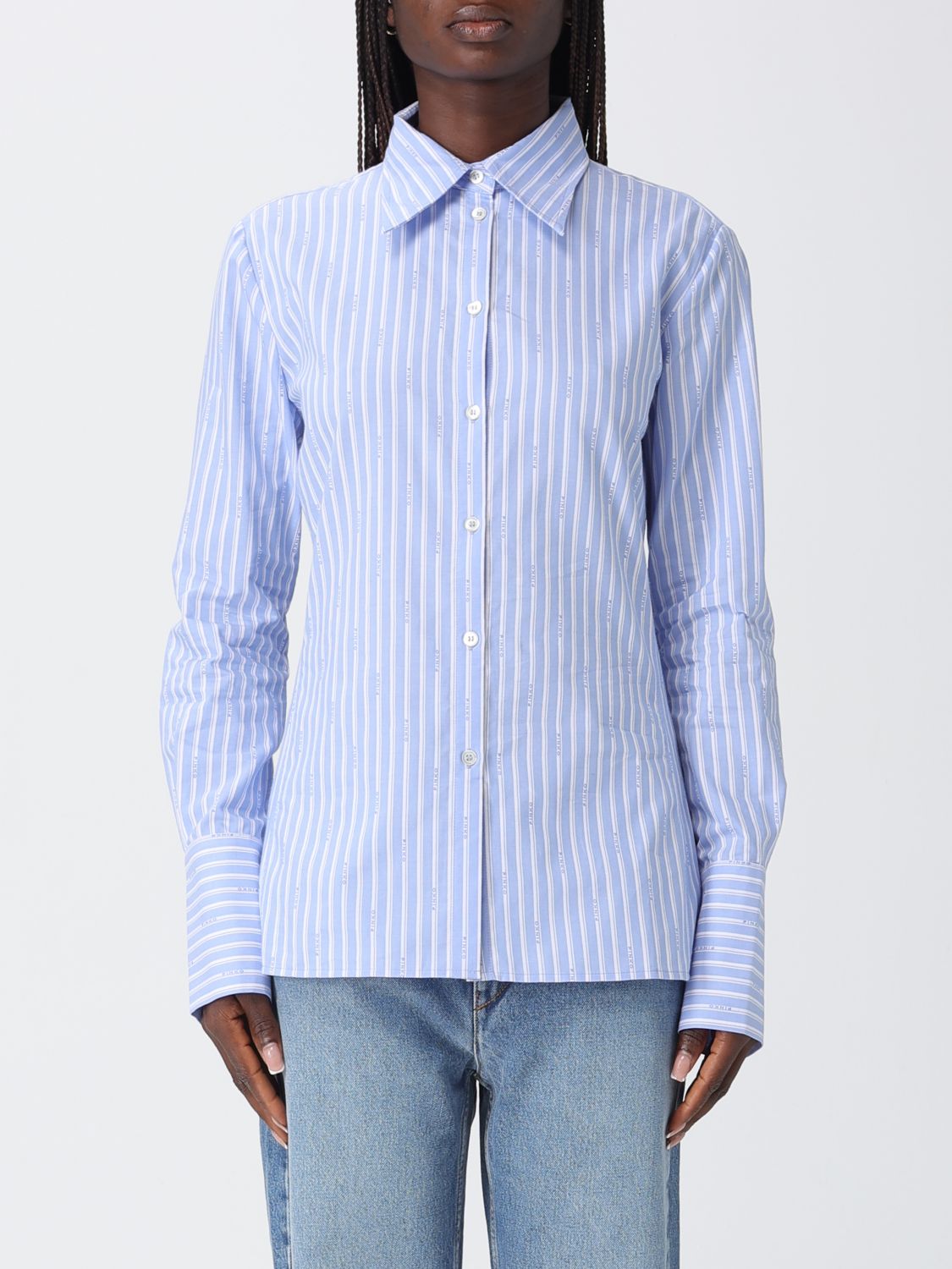 Shirt Woman color Gnawed Blue