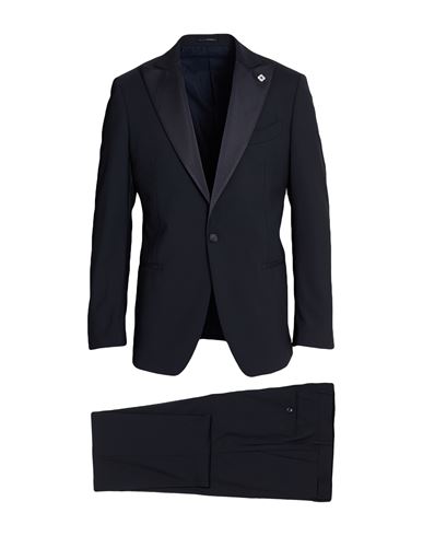 Man Suit Navy Size 36 Wool, Elastane