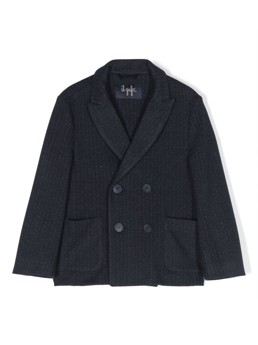 Double-breasting striped blazer - Blue