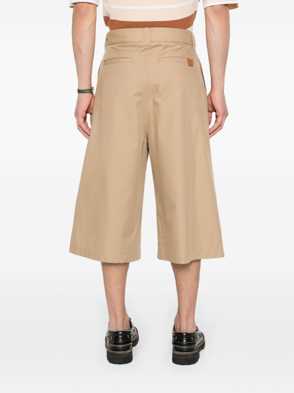 Loewe Paula's Ibiza Cotton Pleated Cropped Trousers