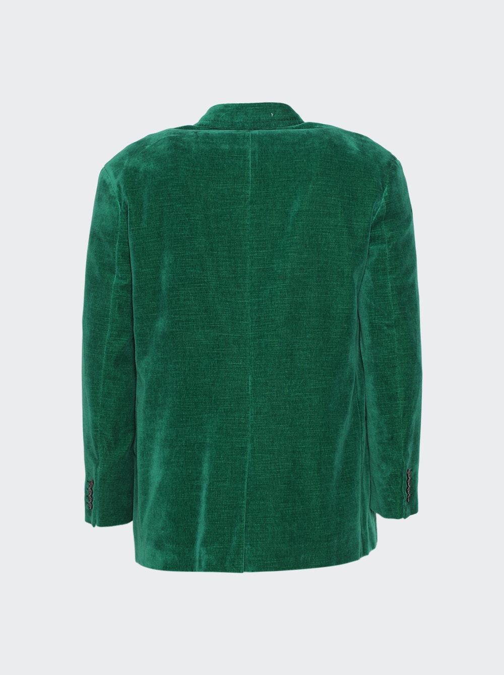 Soft Shoulders Double-breasted Jacket Malachite