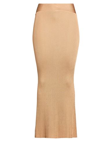 Woman Maxi skirt Apricot Size S/M Viscose