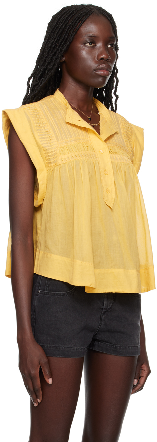 Isabel Marant Etoile Yellow Leaza Blouse