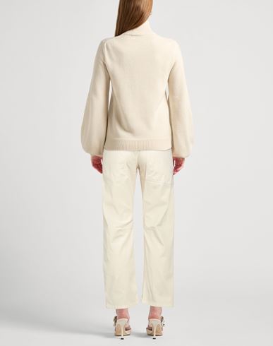 Woman Pants Cream Size 26 Cotton, Lyocell, Elastane