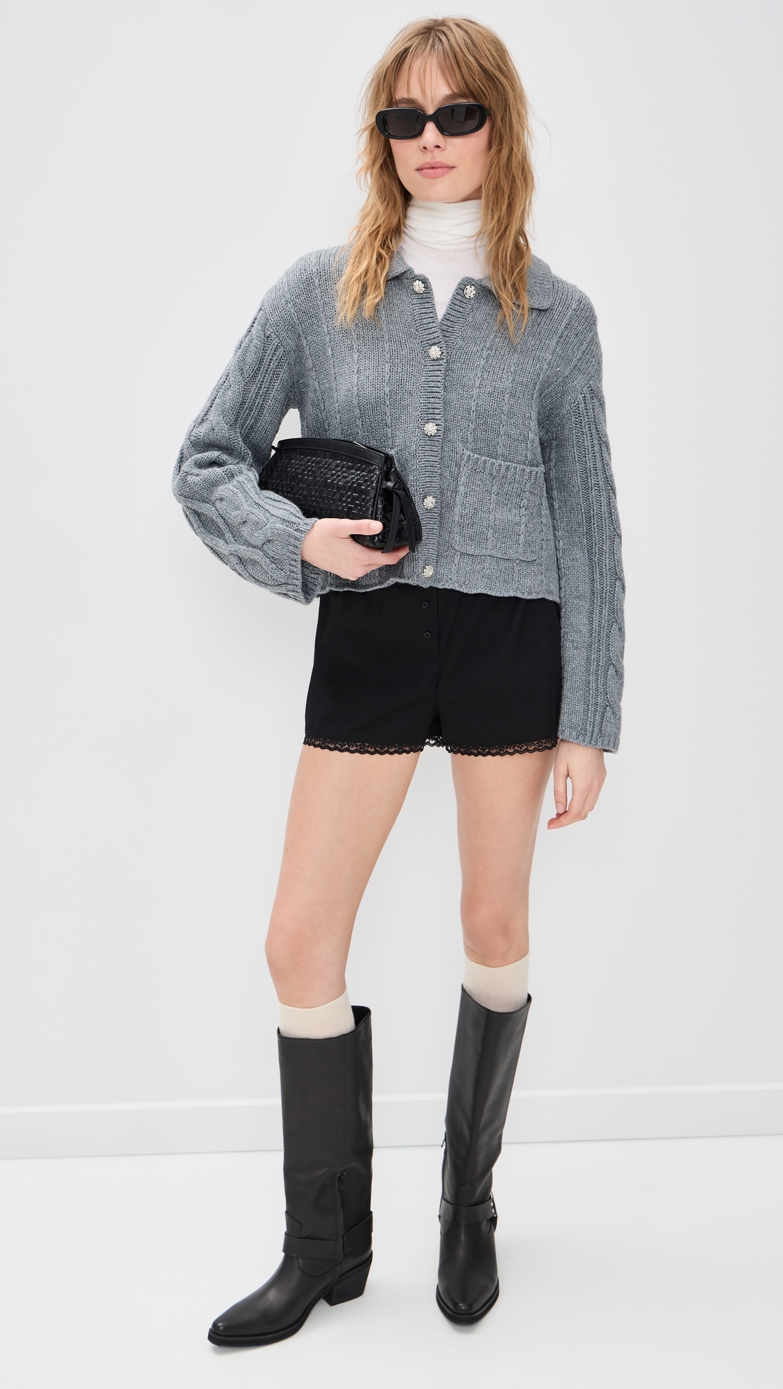 Monroe Cardigan Heather Grey