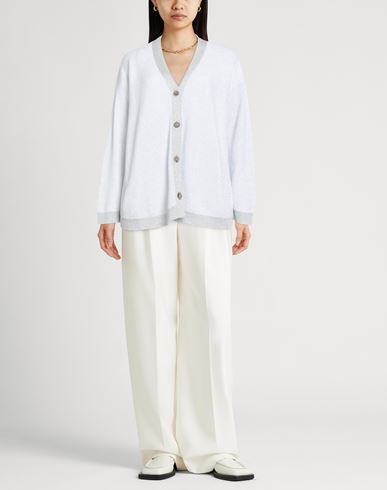 Woman Cardigan White Size 6 Cotton, Viscose, Polyester