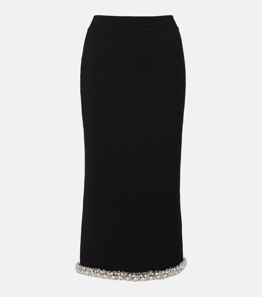 Idina embellished knitted pencil skirt