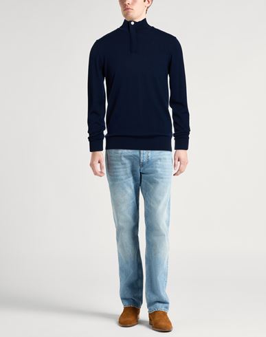 Man Sweater Midnight blue Size M Merino Wool