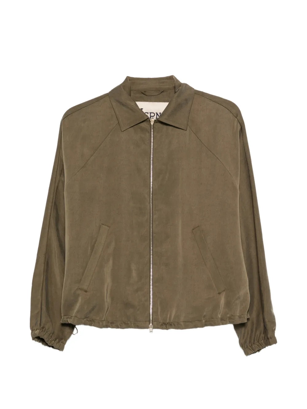 Lyocell Zip Jacket — Olive Green