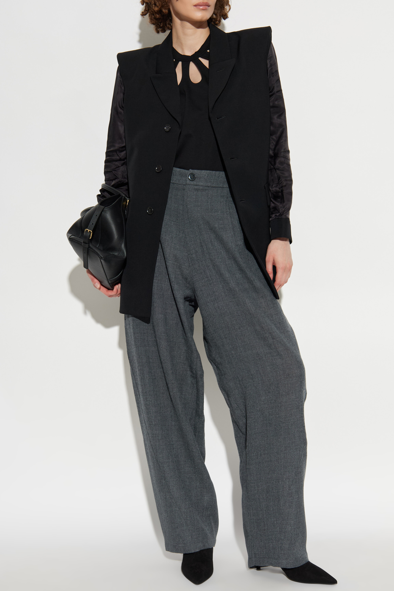 Jacket Made Of Combined Fabrics, Women's, Black