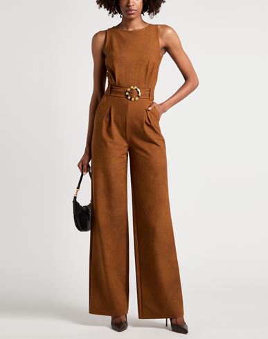 Woman Jumpsuit Brown Size 8 Polyamide, Elastane