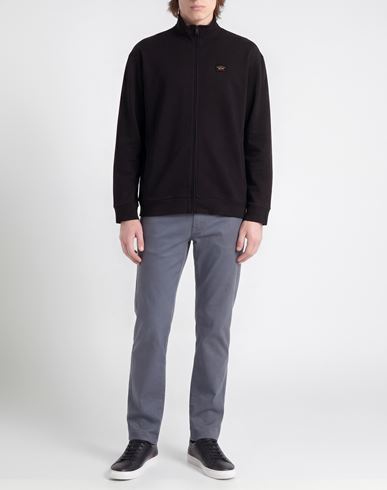 Man Sweatshirt Black Size XXL Cotton, Polyester, Elastane