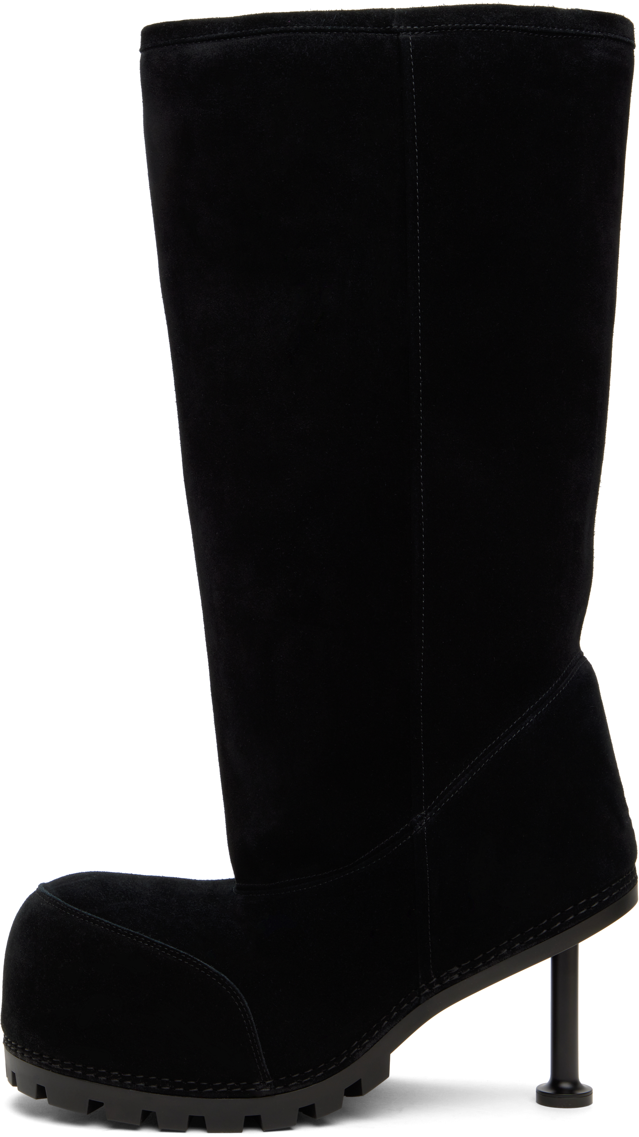 Balenciaga Black Alaska Fur 90mm High Boots