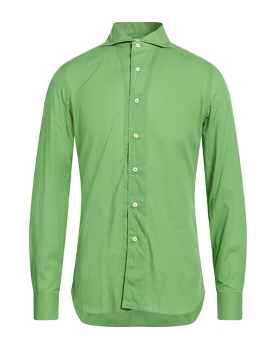 Man Shirt Green Size 15 Cotton