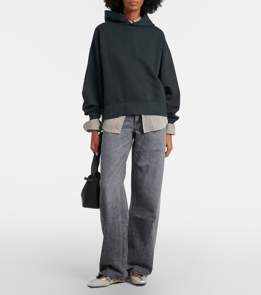 Relaxed cotton jersey hoodie