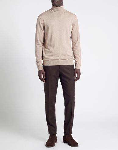 Man Turtleneck Taupe Size 3XL Polyester, Nylon, Viscose, Wool