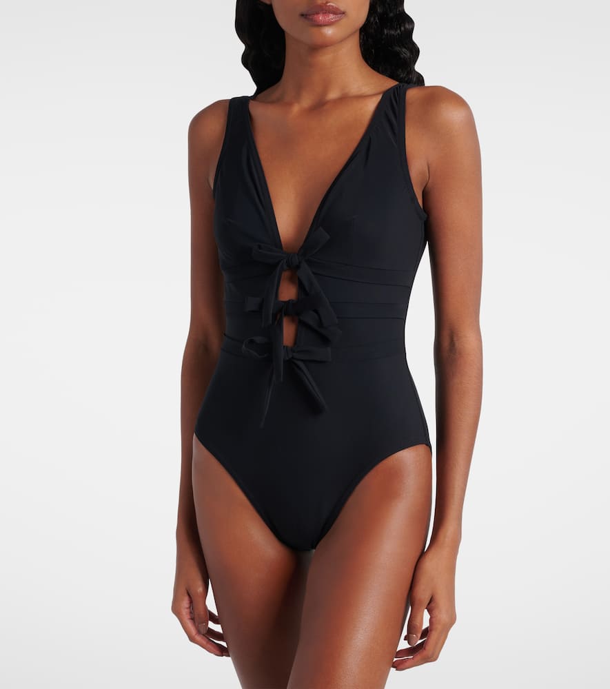 Lenora bow-detail swimsuit