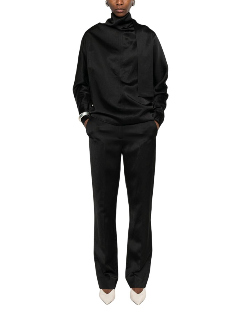 Totême - high collar top relaxed fit draped
