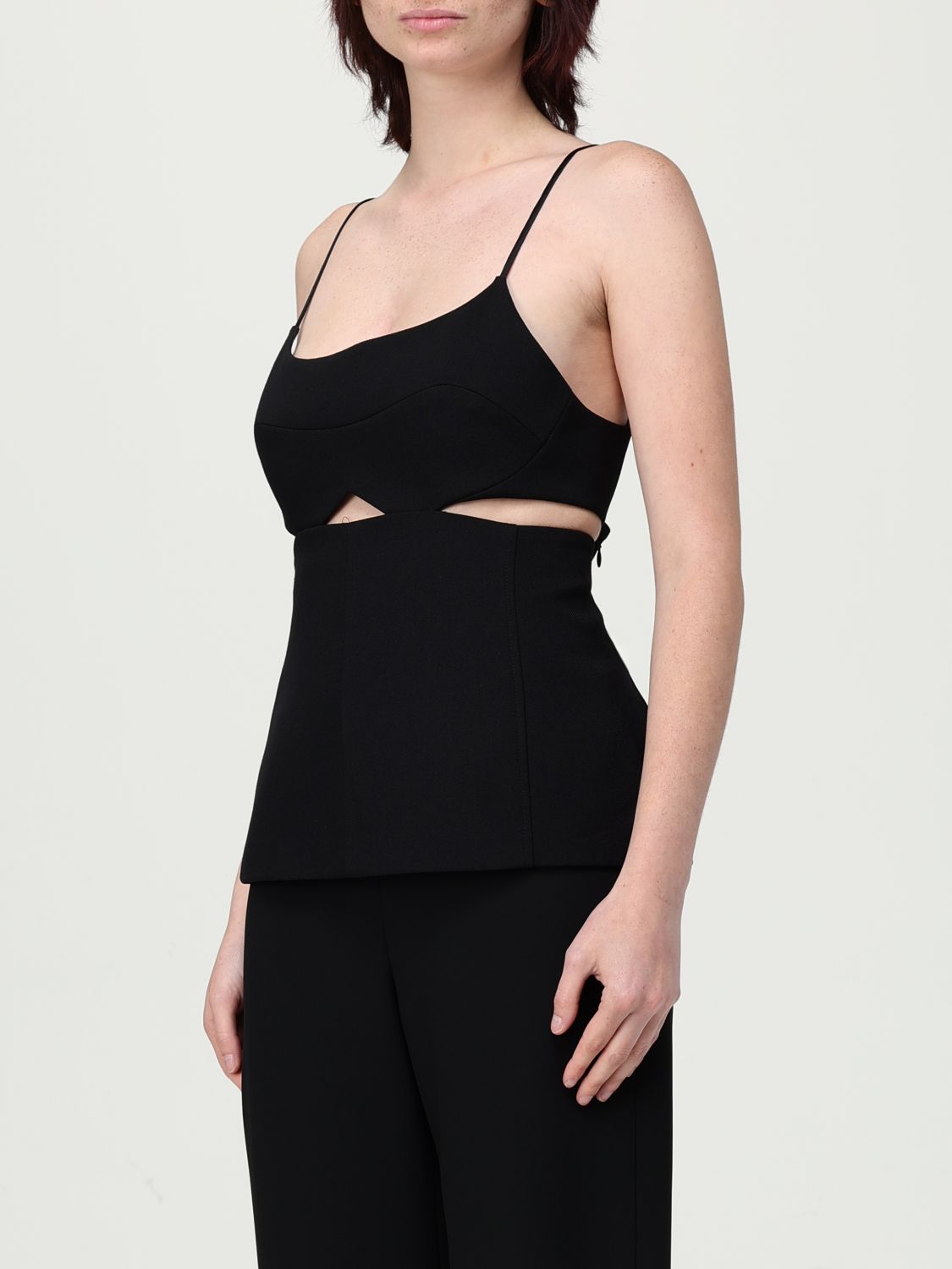 Cut-out tank top - Black