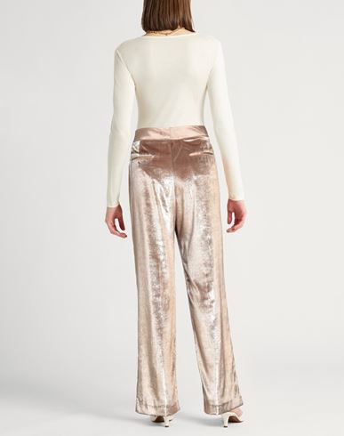 Woman Pants Sand Size 8 Polyester, Silk, Elastane
