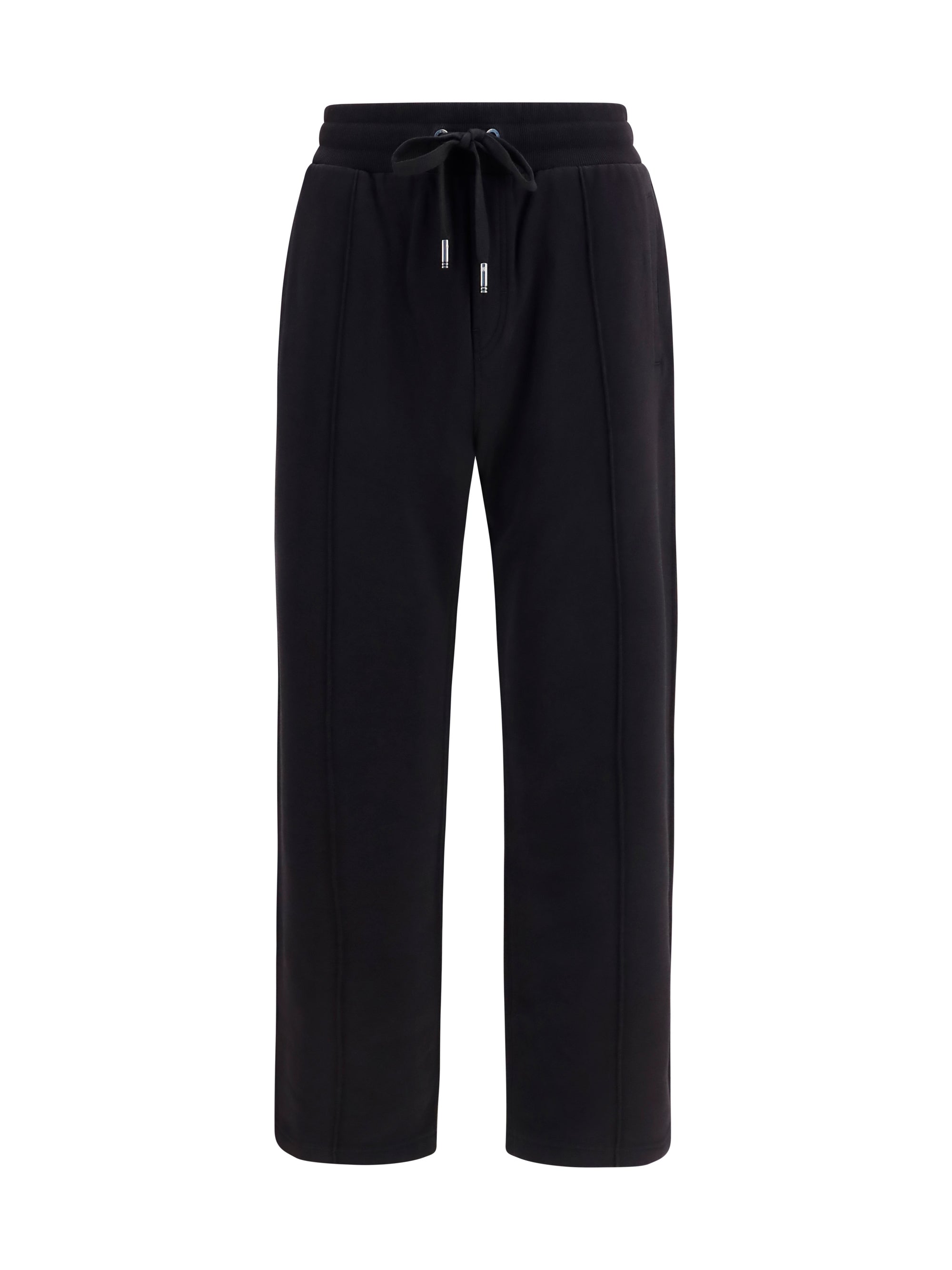 Cotton Drawstring Joggers — Black