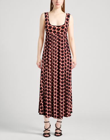 Woman Maxi dress Brick Size 4 Polyamide, Elastane