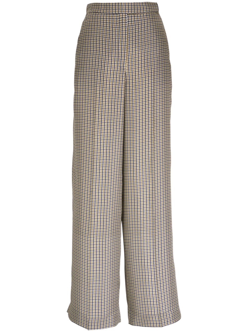 Checked-print trousers - Green