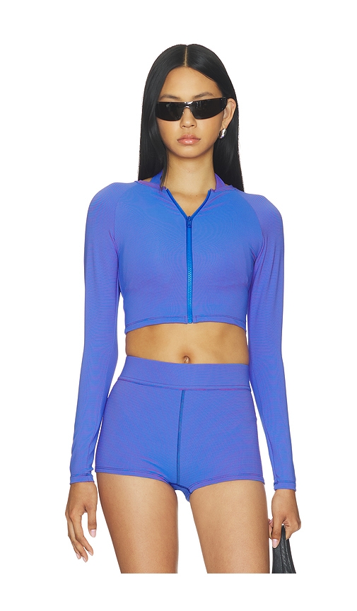 POST SWIM X The Chemo Club Melanie Rashguard in Blue. - XS also in L, M