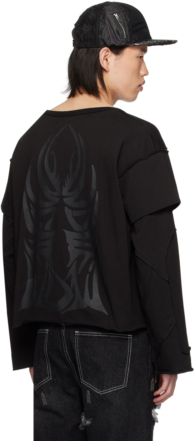 Who Decides War Black Winged Long Sleeve T-Shirt